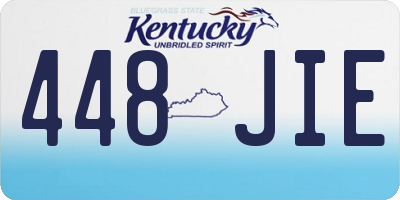 KY license plate 448JIE