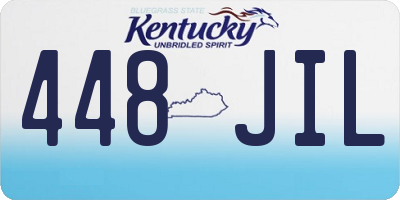 KY license plate 448JIL