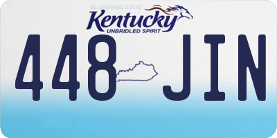 KY license plate 448JIN
