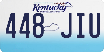 KY license plate 448JIU