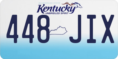 KY license plate 448JIX