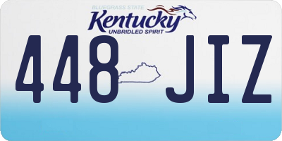 KY license plate 448JIZ