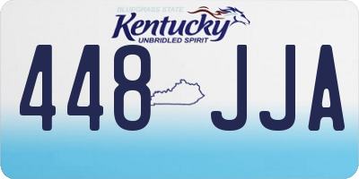KY license plate 448JJA
