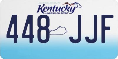 KY license plate 448JJF