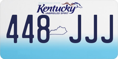 KY license plate 448JJJ