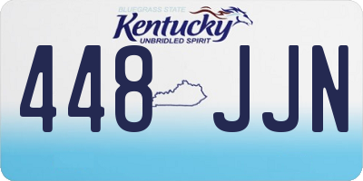 KY license plate 448JJN