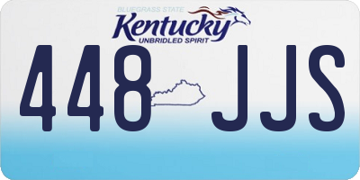 KY license plate 448JJS