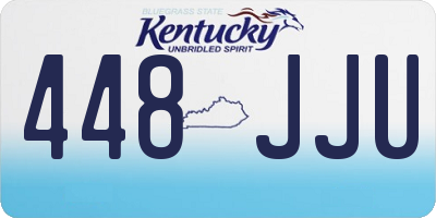 KY license plate 448JJU