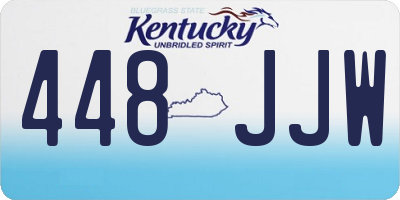 KY license plate 448JJW