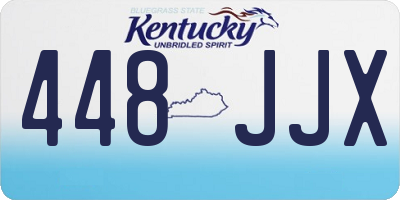 KY license plate 448JJX