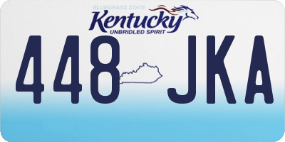 KY license plate 448JKA