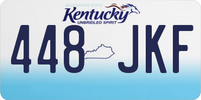 KY license plate 448JKF