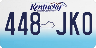KY license plate 448JKO