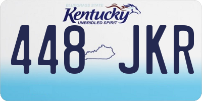 KY license plate 448JKR