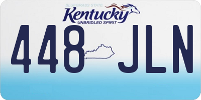 KY license plate 448JLN