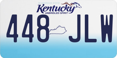 KY license plate 448JLW