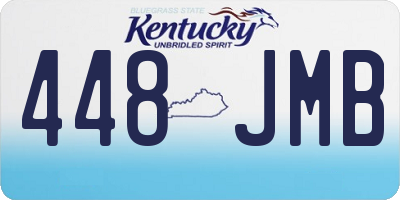 KY license plate 448JMB
