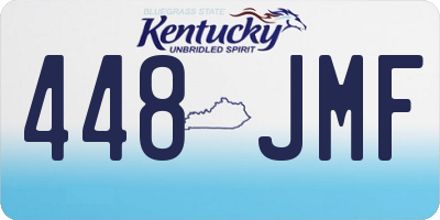 KY license plate 448JMF