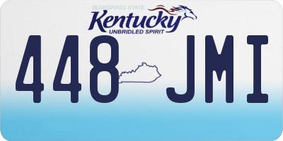 KY license plate 448JMI