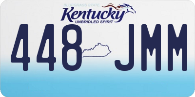 KY license plate 448JMM