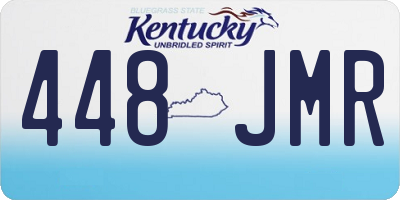 KY license plate 448JMR