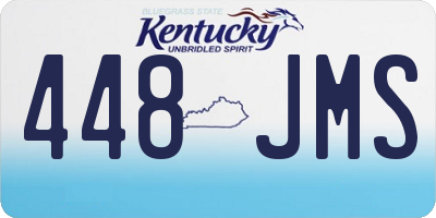 KY license plate 448JMS