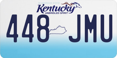 KY license plate 448JMU