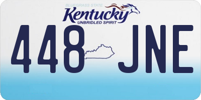 KY license plate 448JNE