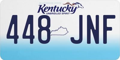 KY license plate 448JNF