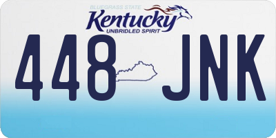 KY license plate 448JNK