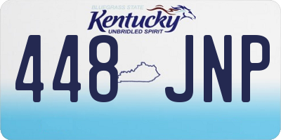 KY license plate 448JNP