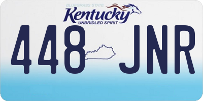 KY license plate 448JNR