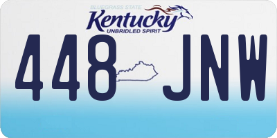 KY license plate 448JNW