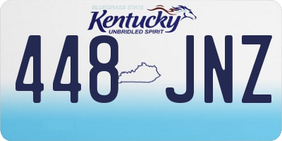 KY license plate 448JNZ
