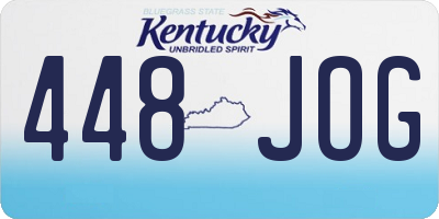 KY license plate 448JOG