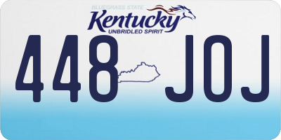 KY license plate 448JOJ