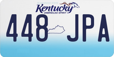KY license plate 448JPA