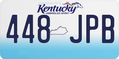 KY license plate 448JPB