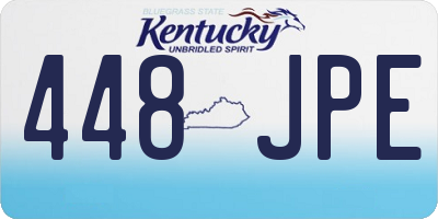 KY license plate 448JPE