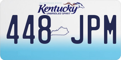 KY license plate 448JPM