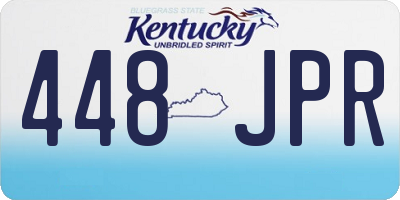 KY license plate 448JPR