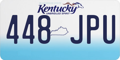 KY license plate 448JPU
