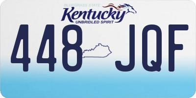 KY license plate 448JQF
