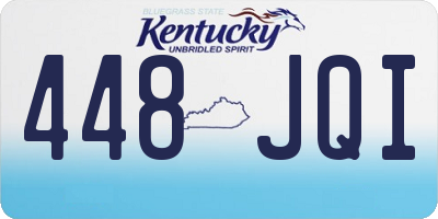 KY license plate 448JQI