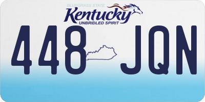 KY license plate 448JQN