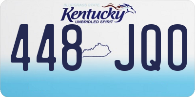 KY license plate 448JQO