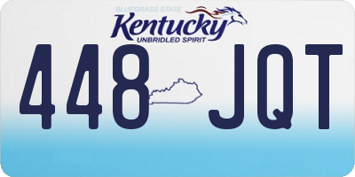 KY license plate 448JQT