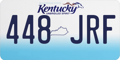 KY license plate 448JRF