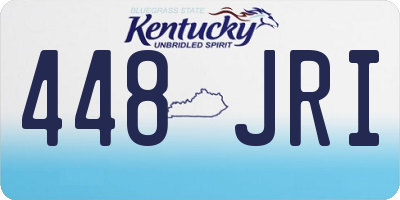 KY license plate 448JRI
