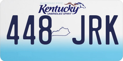 KY license plate 448JRK